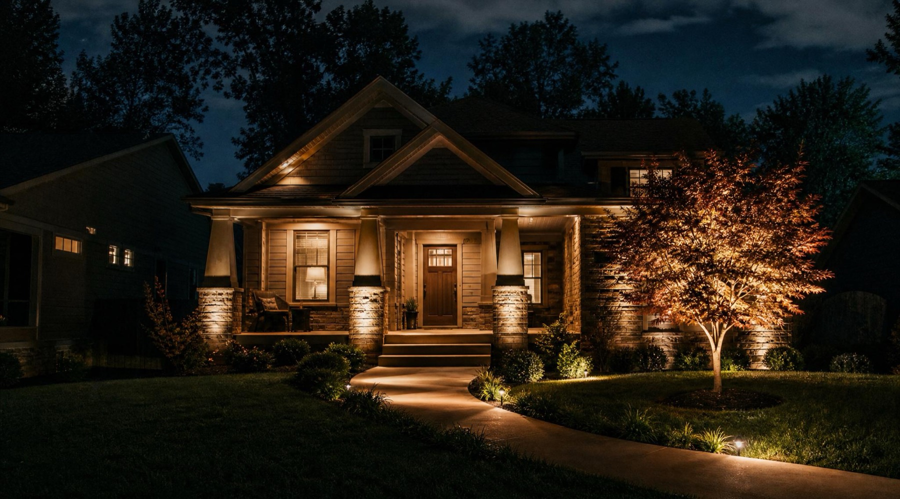 Concept: landscape lighting portfolio scene